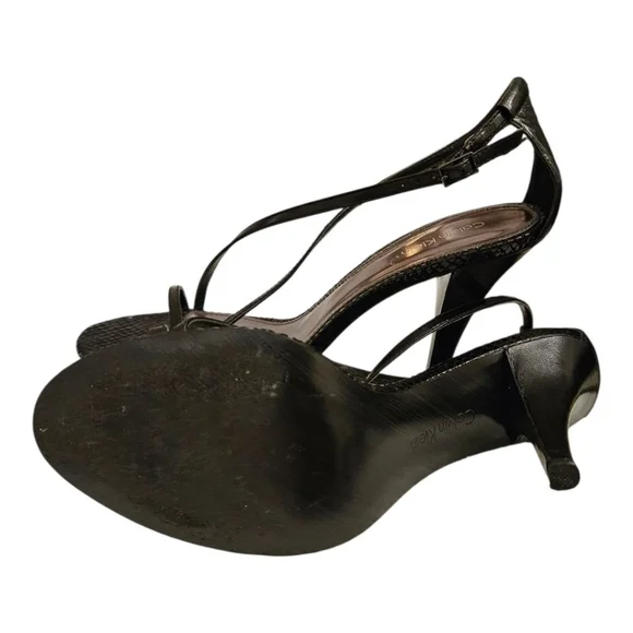 Women's Calvin Klein Strappy Heels Black Size 8.5 - Picture 6 of 8